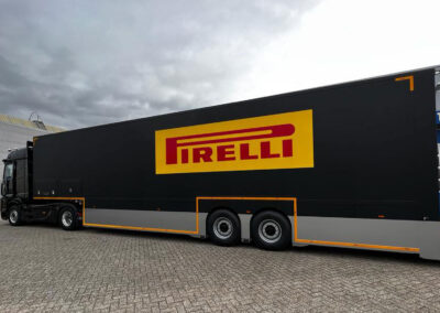 Carbon wrap Pirelli trailer