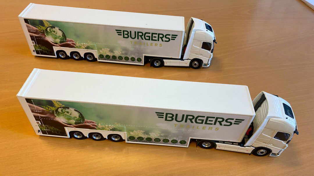 Miniatuurbestickering trailers Burgers
