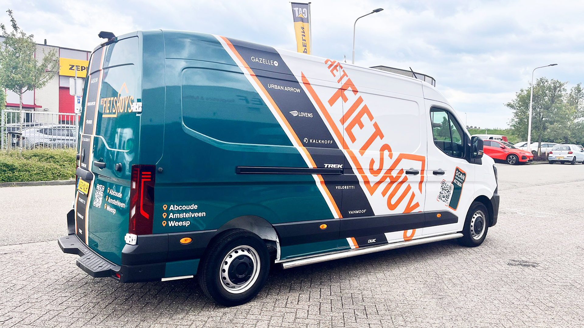 half car wrap het fietshuys master
